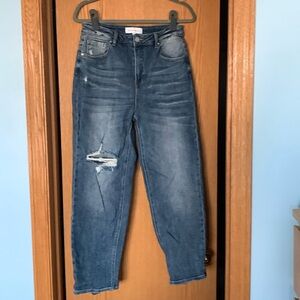 Risen Jeans distressed ankle jeans